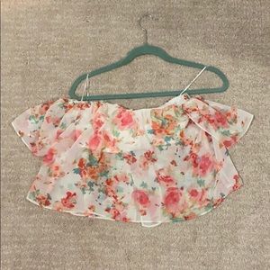 Cute off shoulder top!